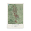 Map of Bridgeview, Illinois, 12 x 18 inch unframed archival matte print