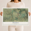 Map of Brussels, Illinois, 12 x 18 inch unframed archival matte print