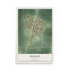 Map of Buckley, Illinois, 12 x 18 inch unframed archival matte print