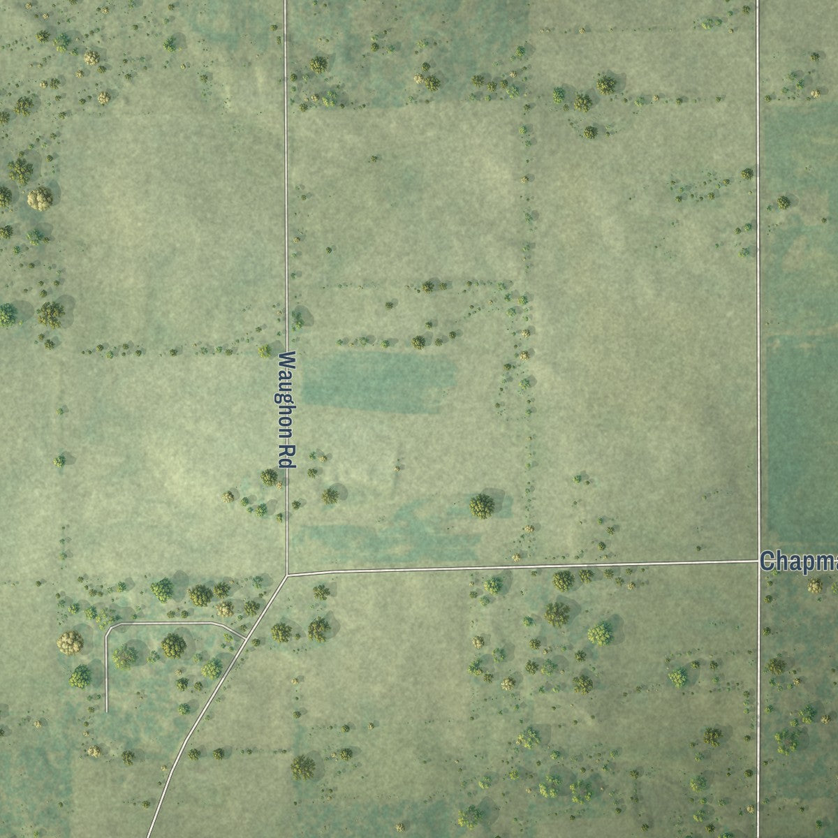 Second close-up of the map of Burlington, Illinois print showing more streets and buildings