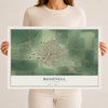 Map of Bushnell, Illinois, 12 x 18 inch unframed archival matte print