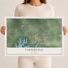 Map of Carterville, Illinois, 12 x 18 inch unframed archival matte print
