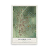 Map of Central City, Illinois, 12 x 18 inch unframed archival matte print