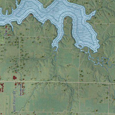 Second close-up of the map of Centralia, Illinois print showing more streets and buildings