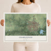 Map of Charleston, Illinois, 12 x 18 inch unframed archival matte print
