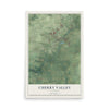 Map of Cherry Valley, Illinois, 12 x 18 inch unframed archival matte print