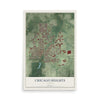 Map of Chicago Heights, Illinois, 12 x 18 inch unframed archival matte print