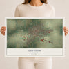 Map of Clinton, Illinois, 12 x 18 inch unframed archival matte print