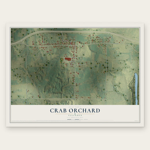 Crab Orchard, Illinois map print, the full design
