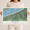 Map of Dallas City, Illinois, 12 x 18 inch unframed archival matte print