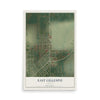 Map of East Gillespie, Illinois, 12 x 18 inch unframed archival matte print