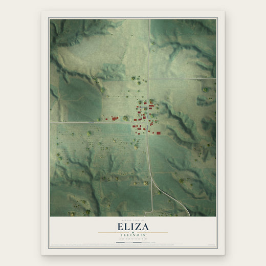 Eliza, Illinois map print, the full design