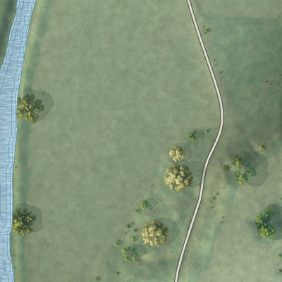 Second close-up of the map of Ellisville, Illinois print showing more streets and buildings