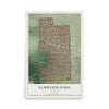 Map of Elmwood Park, Illinois, 12 x 18 inch unframed archival matte print