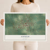 Map of Enfield, Illinois, 12 x 18 inch unframed archival matte print