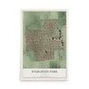 Map of Evergreen Park, Illinois, 12 x 18 inch unframed archival matte print