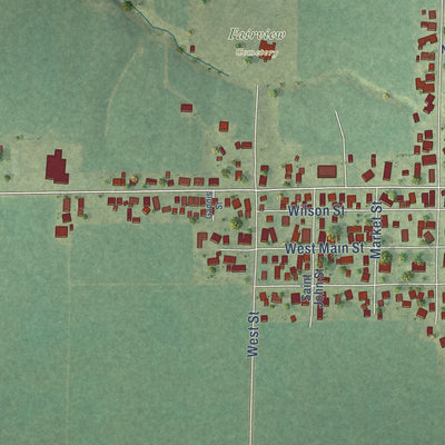 Second close-up of the map of Fairview, Illinois print showing more streets and buildings