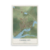 Map of Farmer City, Illinois, 12 x 18 inch unframed archival matte print