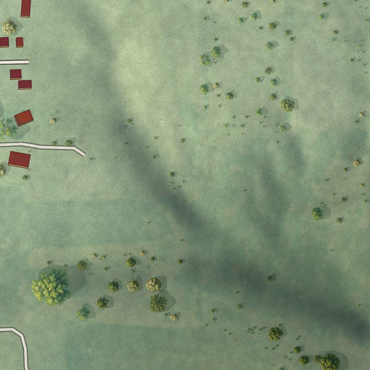 Second close-up of the map of Fieldon, Illinois print showing more streets and buildings