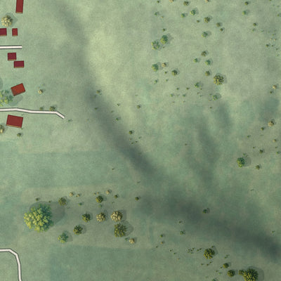 Second close-up of the map of Fieldon, Illinois print showing more streets and buildings