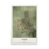 Map of Fisher, Illinois, 12 x 18 inch unframed archival matte print