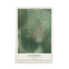 Map of Flat Rock, Illinois, 12 x 18 inch unframed archival matte print