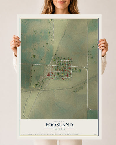 Map of Foosland, Illinois, 24 x 36 inch unframed archival matte print