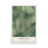 Map of Forest City, Illinois, 12 x 18 inch unframed archival matte print