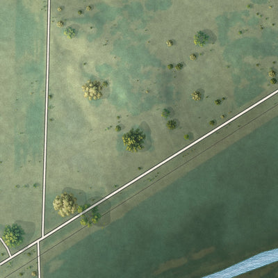 Second close-up of the map of Forest City, Illinois print showing more streets and buildings