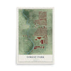 Map of Forest Park, Illinois, 12 x 18 inch unframed archival matte print