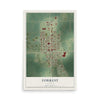 Map of Forrest, Illinois, 12 x 18 inch unframed archival matte print