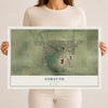 Map of Forsyth, Illinois, 12 x 18 inch unframed archival matte print