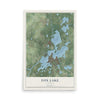 Map of Fox Lake, Illinois, 12 x 18 inch unframed archival matte print