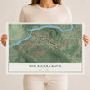 Map of Fox River Grove, Illinois, 12 x 18 inch unframed archival matte print