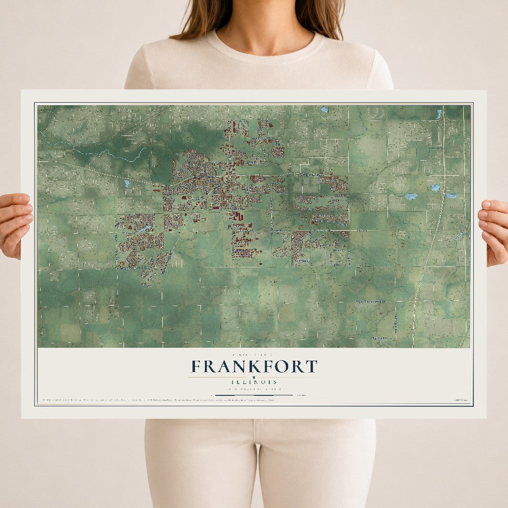 Map of Frankfort, Illinois, 18 x 24 inch unframed archival matte print