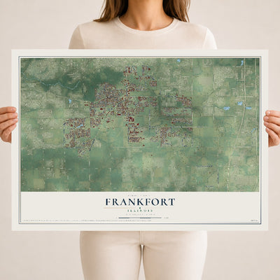 Map of Frankfort, Illinois, 18 x 24 inch unframed archival matte print