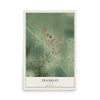 Map of Franklin, Illinois, 12 x 18 inch unframed archival matte print