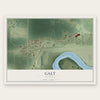 Galt, Illinois map print, the full design