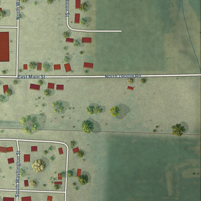 Second close-up of the map of Good Hope, Illinois print showing more streets and buildings