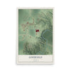 Map of Goodfield, Illinois, 12 x 18 inch unframed archival matte print