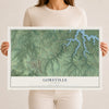 Map of Goreville, Illinois, 12 x 18 inch unframed archival matte print