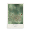 Map of Granville, Illinois, 12 x 18 inch unframed archival matte print