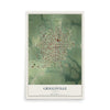 Map of Griggsville, Illinois, 12 x 18 inch unframed archival matte print