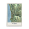 Map of Hamburg, Illinois, 12 x 18 inch unframed archival matte print