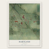 Hartland, Illinois map print, the full design