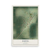 Map of Harvel, Illinois, 12 x 18 inch unframed archival matte print
