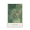 Map of Herscher, Illinois, 12 x 18 inch unframed archival matte print
