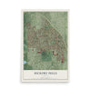 Map of Hickory Hills, Illinois, 12 x 18 inch unframed archival matte print