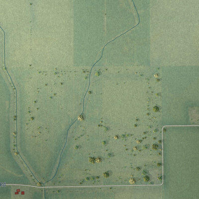 Second close-up of the map of Hillcrest, Illinois print showing more streets and buildings