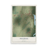 Map of Hillsdale, Illinois, 12 x 18 inch unframed archival matte print